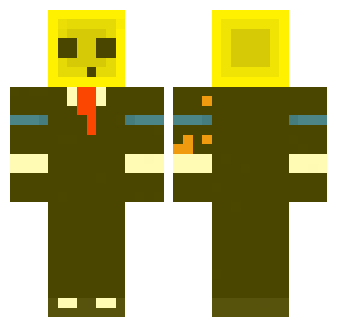 talha503 Minecraft skin, front and back view