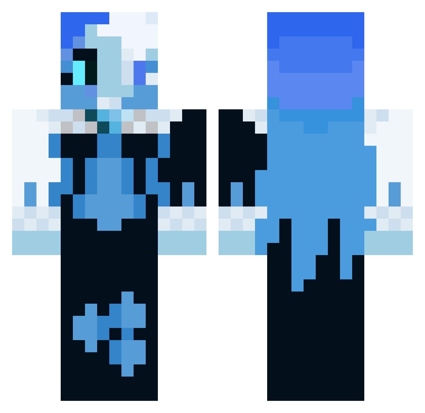 shadowqueen234 Minecraft skin, front and back view