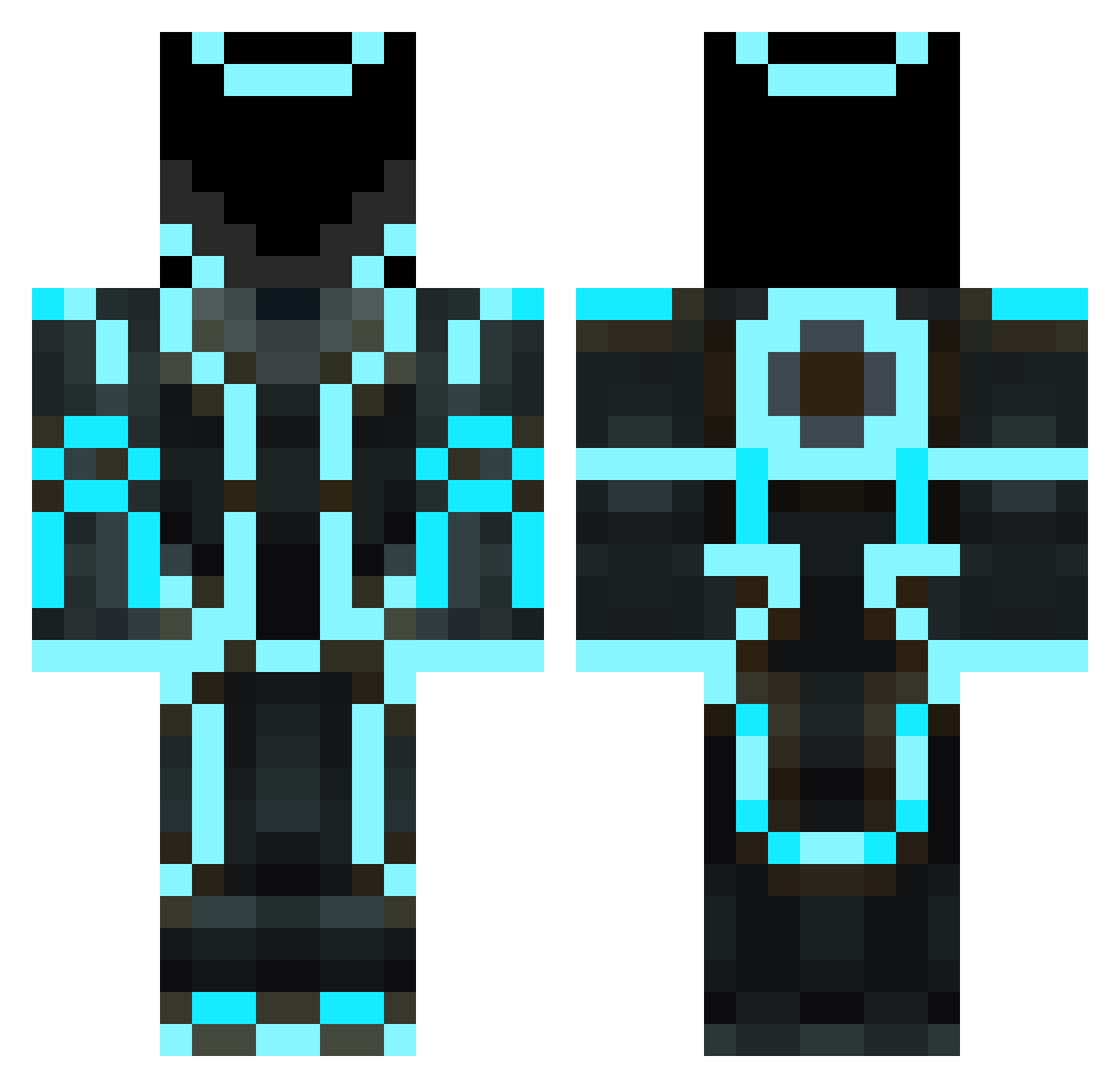 MadHatter75 Minecraft skin, front and back view