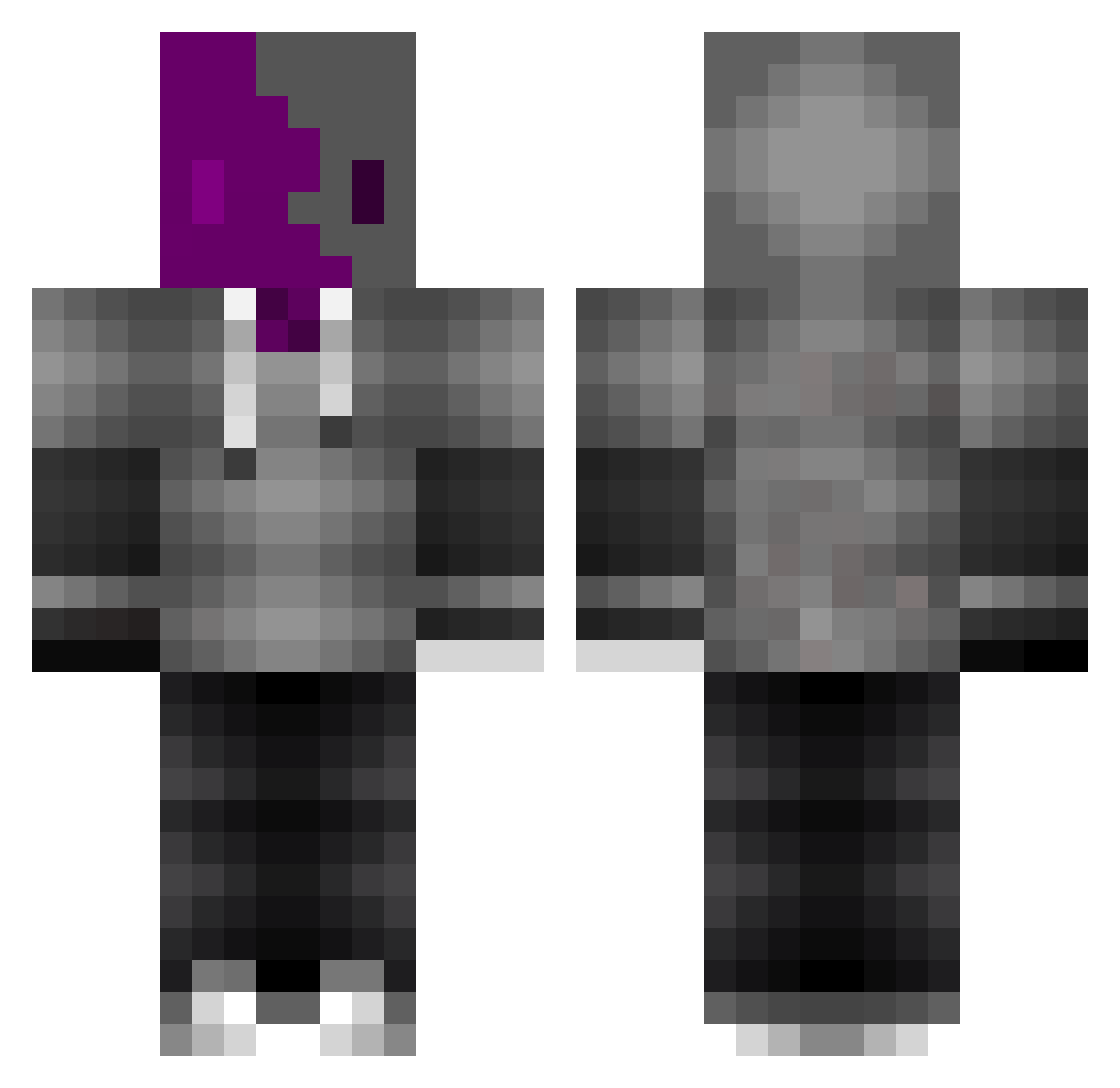 SG3xHERO Minecraft skin, front and back view