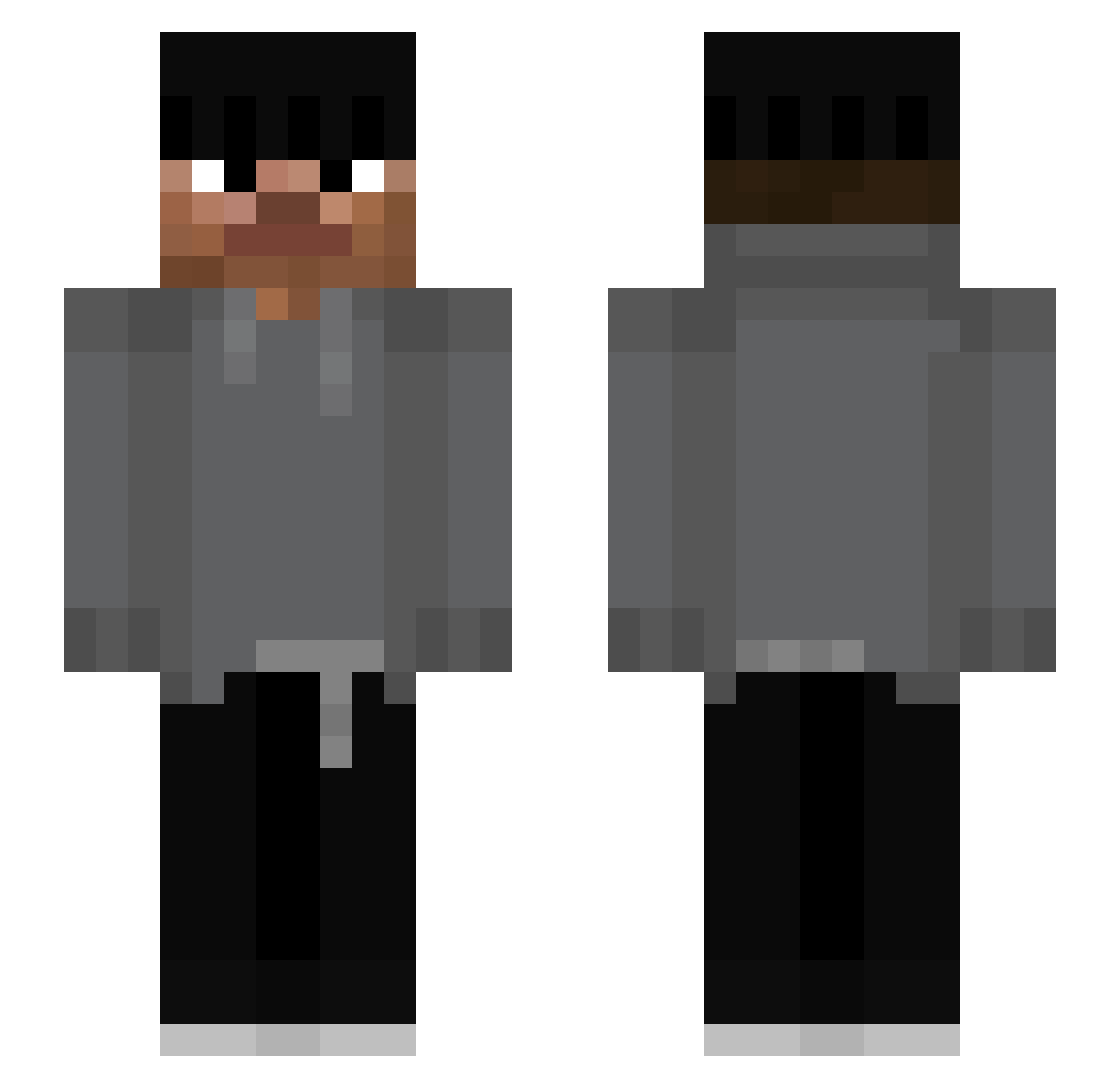 anti_knocback Minecraft skin, front and back view