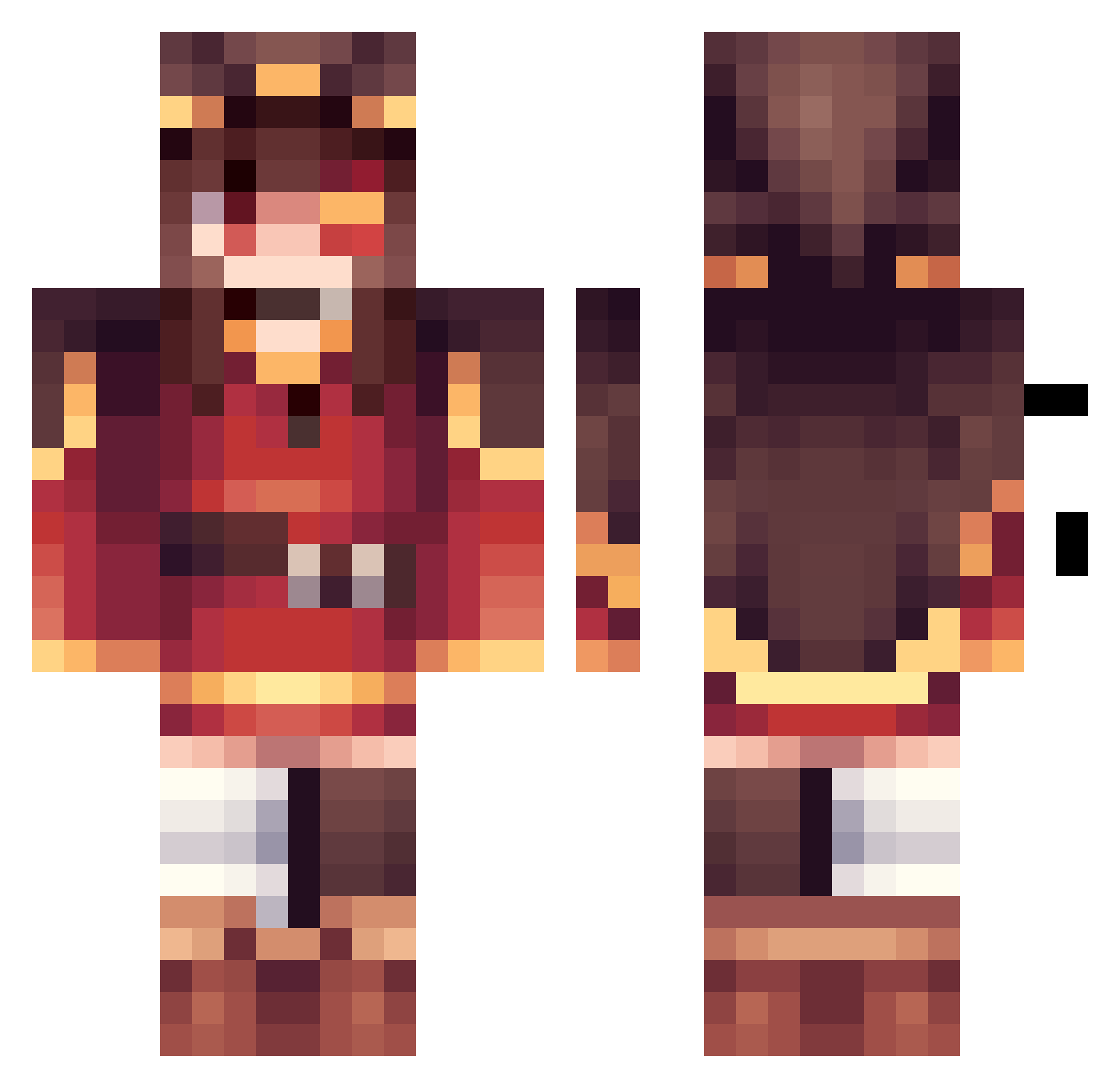 HAITISCJ Minecraft skin, front and back view