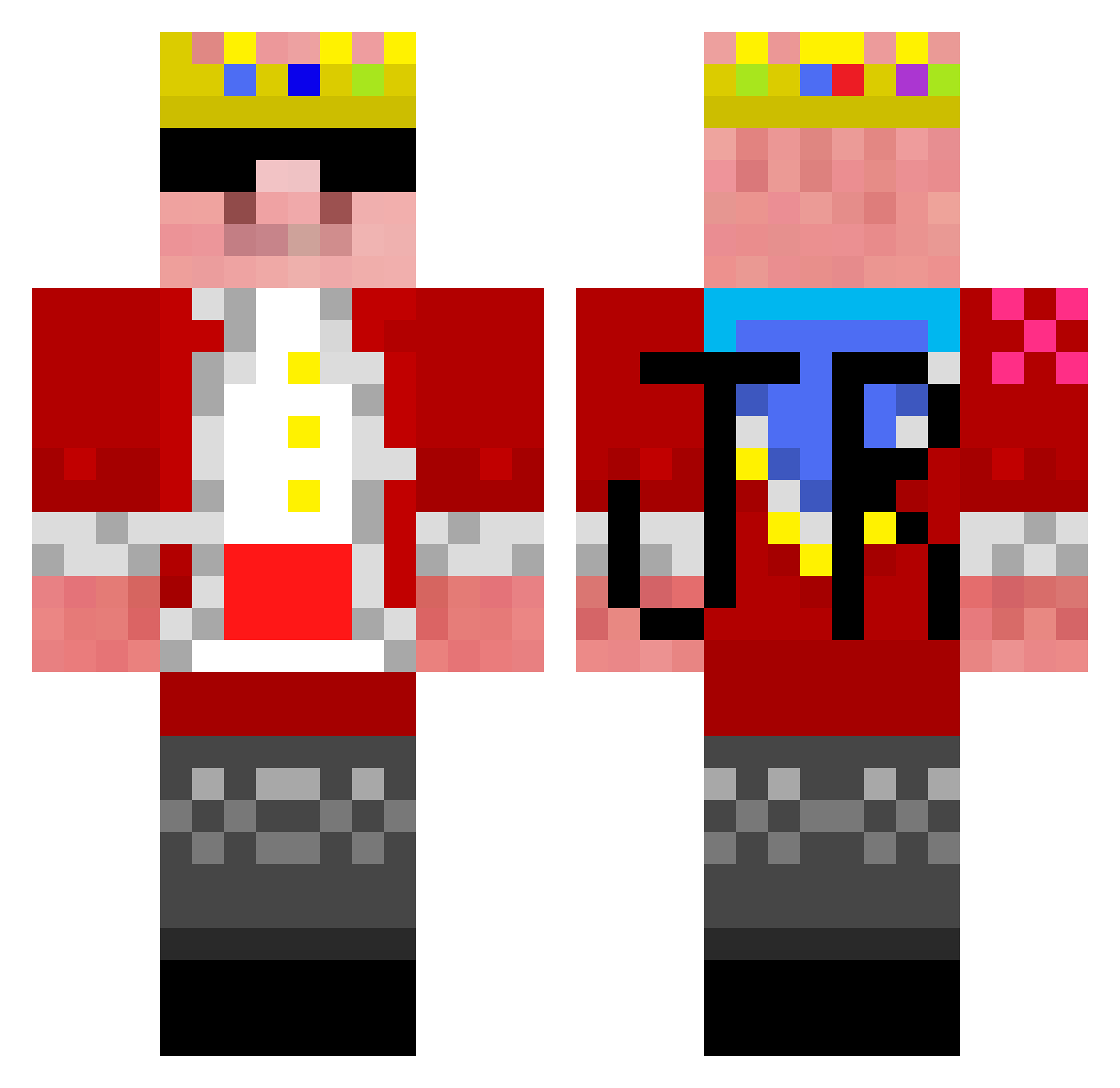 Technobladejr_ Minecraft skin, front and back view