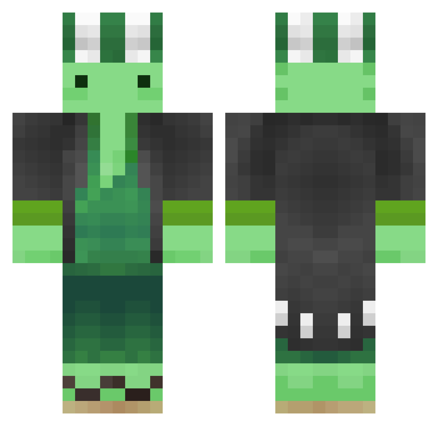 stretchypants82 Minecraft skin, front and back view