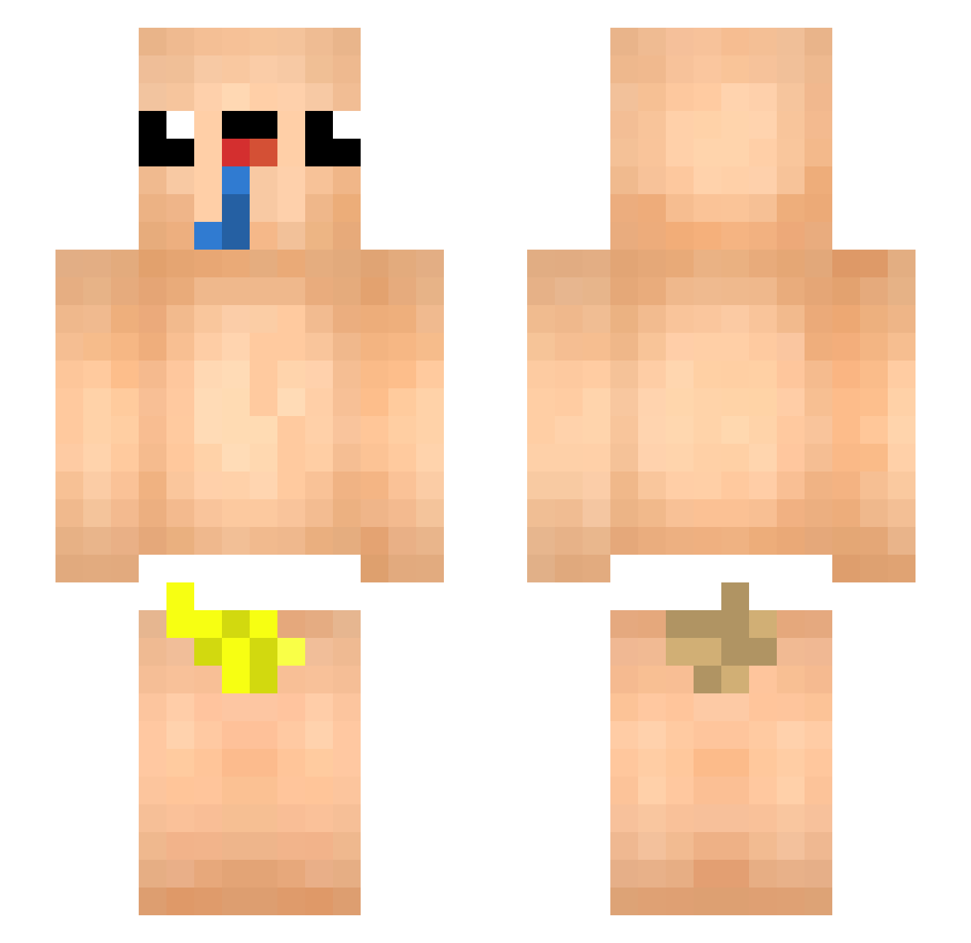 Q9LT Minecraft skin, front and back view