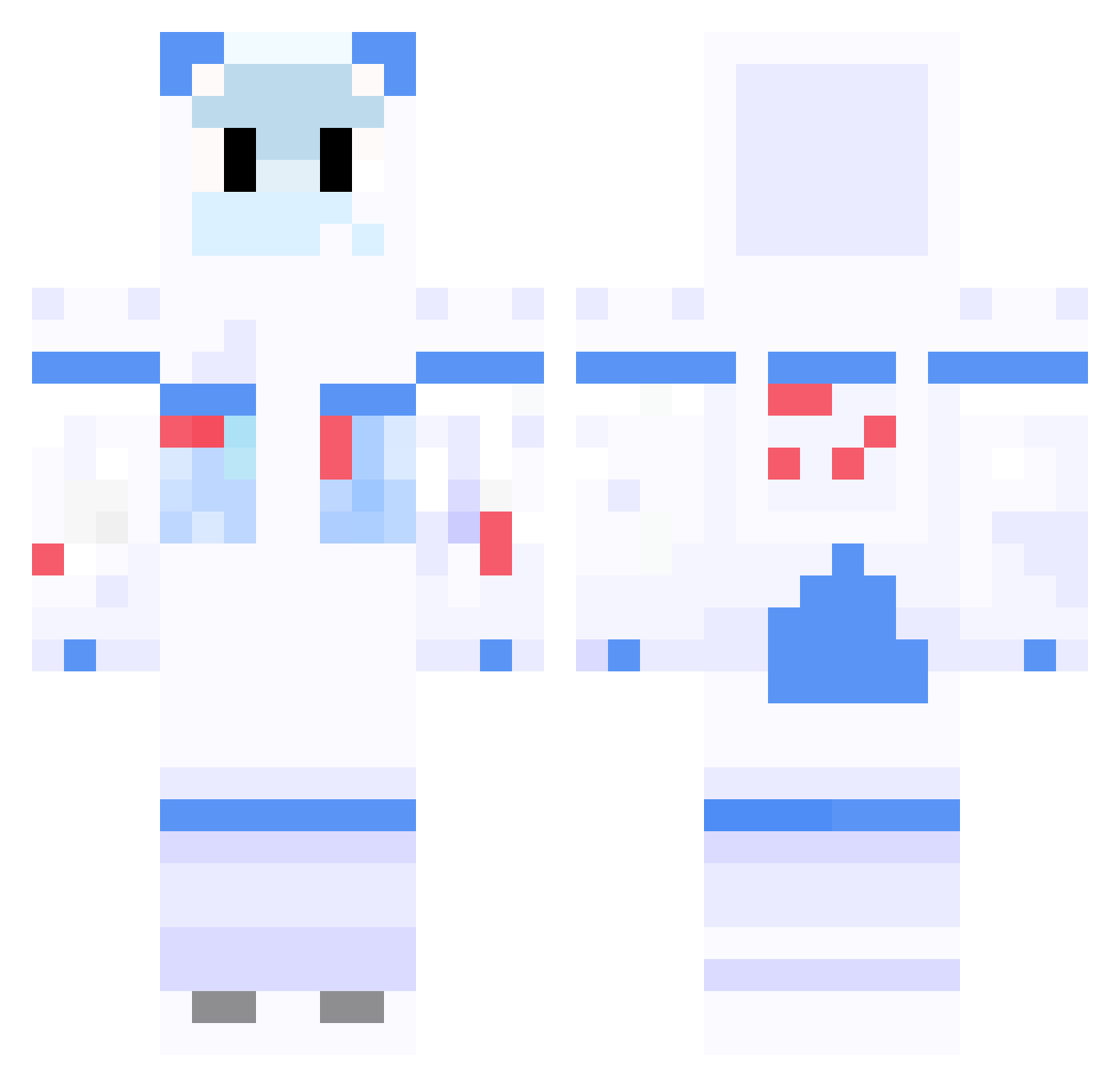Suprim Minecraft skin, front and back view
