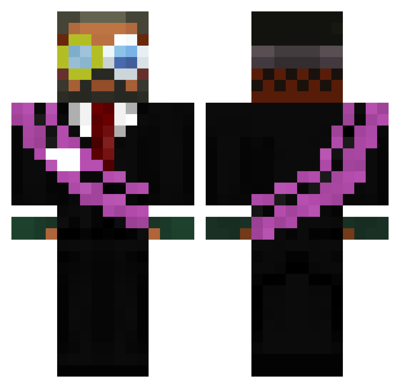 Macaronni4931 Minecraft skin, front and back view
