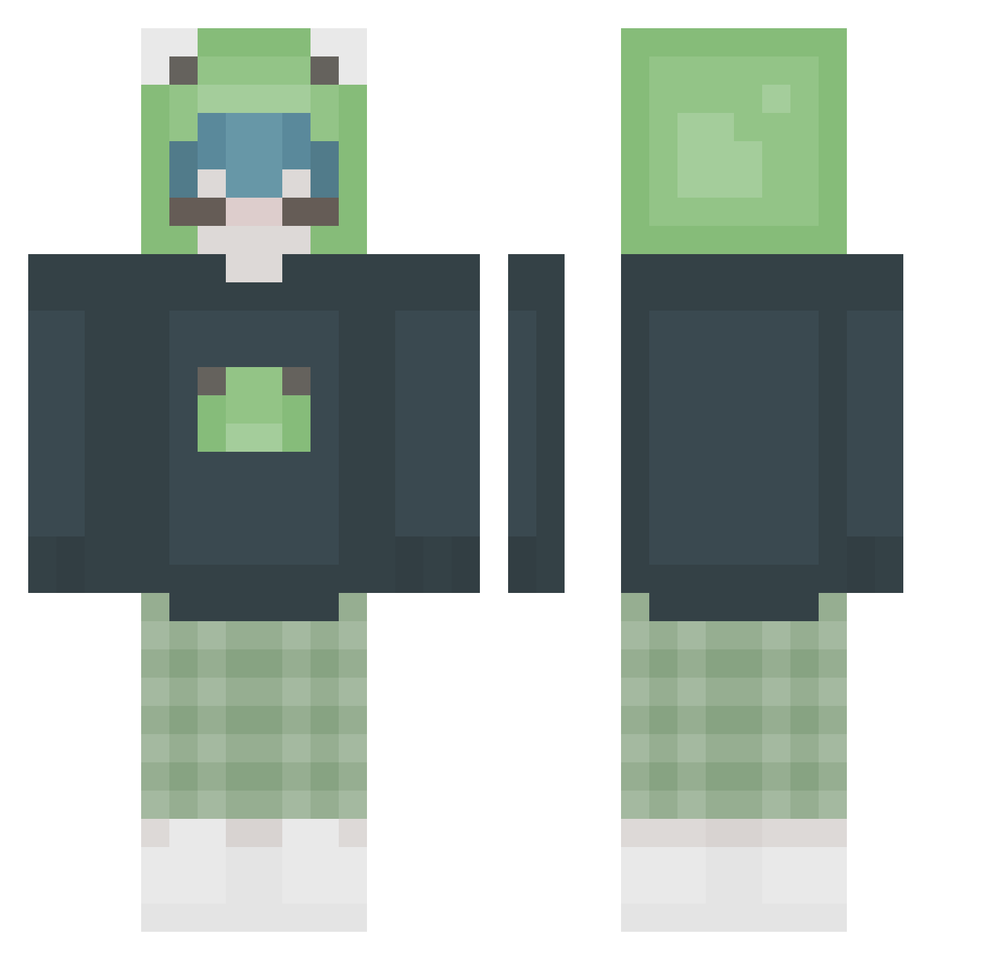 senter06 Minecraft skin, front and back view