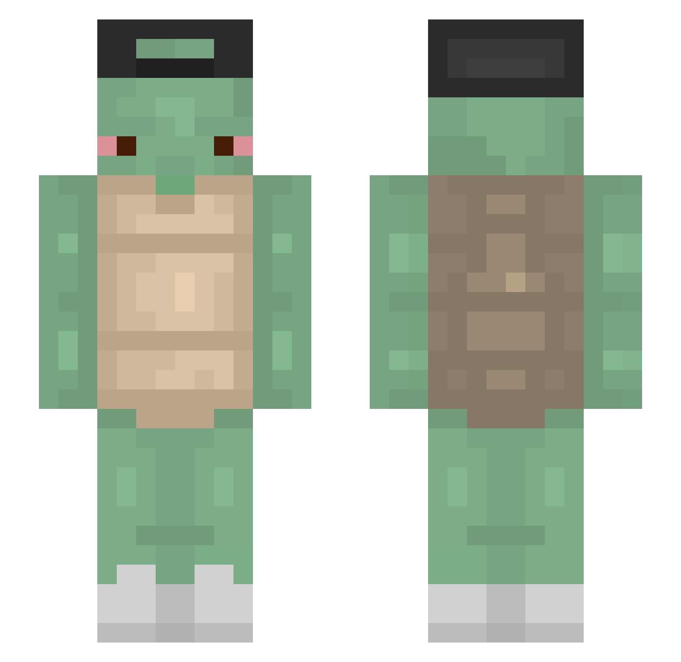 RICKSS Minecraft skin, front and back view