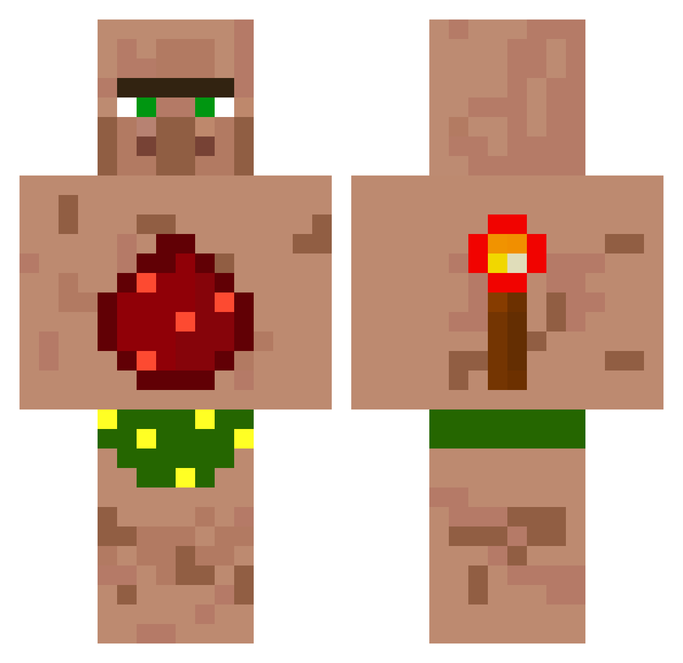 IceCreap44 Minecraft skin, front and back view