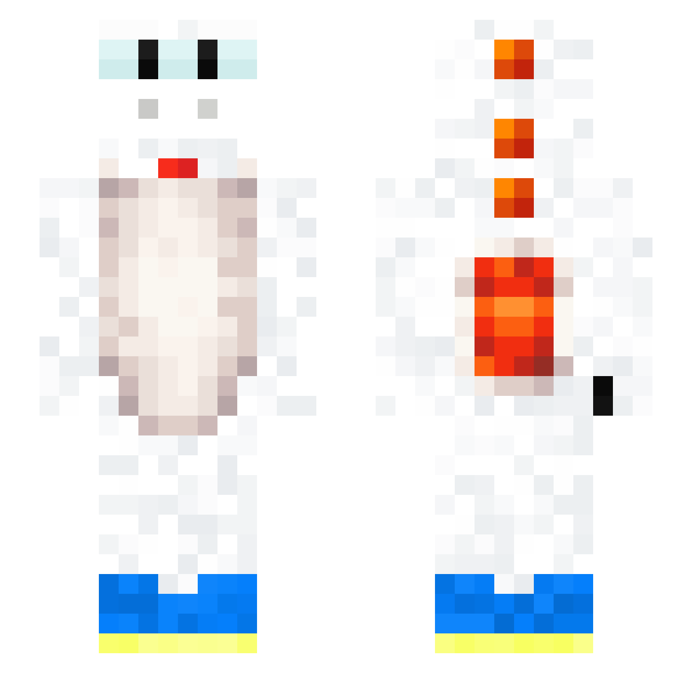 Lirathum Minecraft skin, front and back view