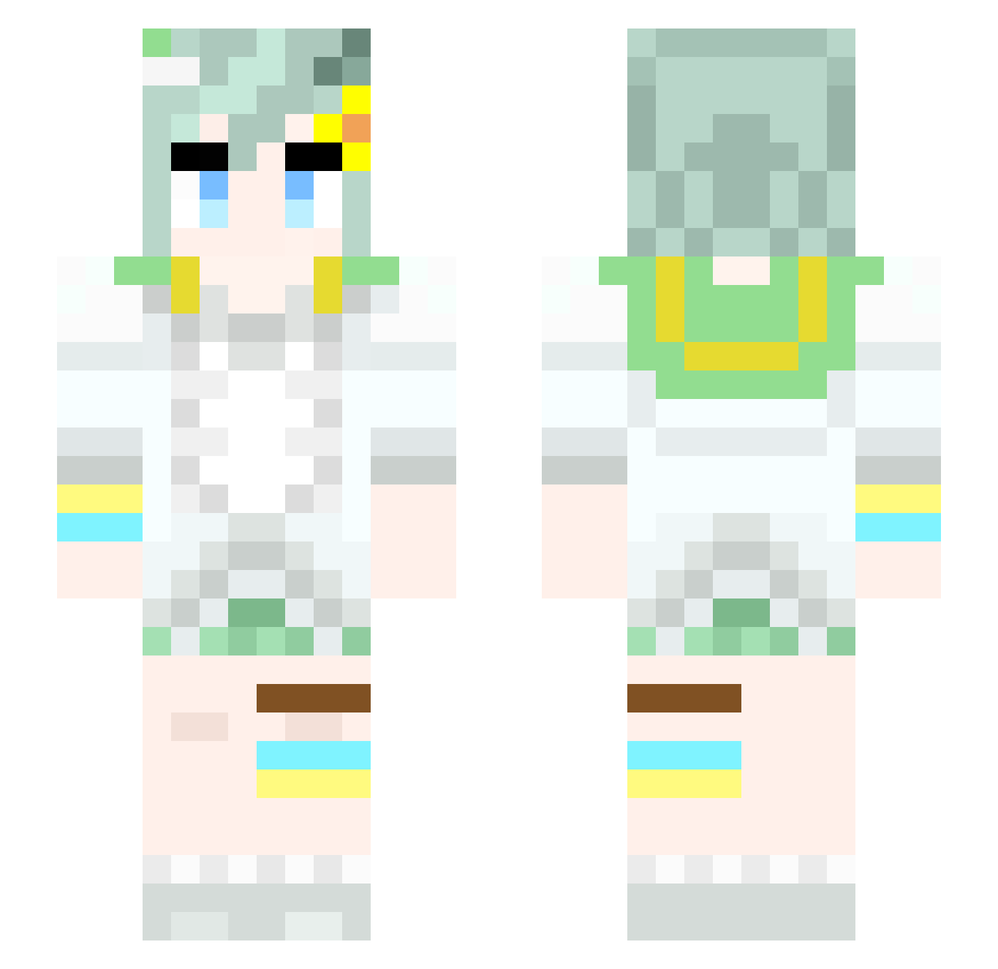 Luo___Mo Minecraft skin, front and back view