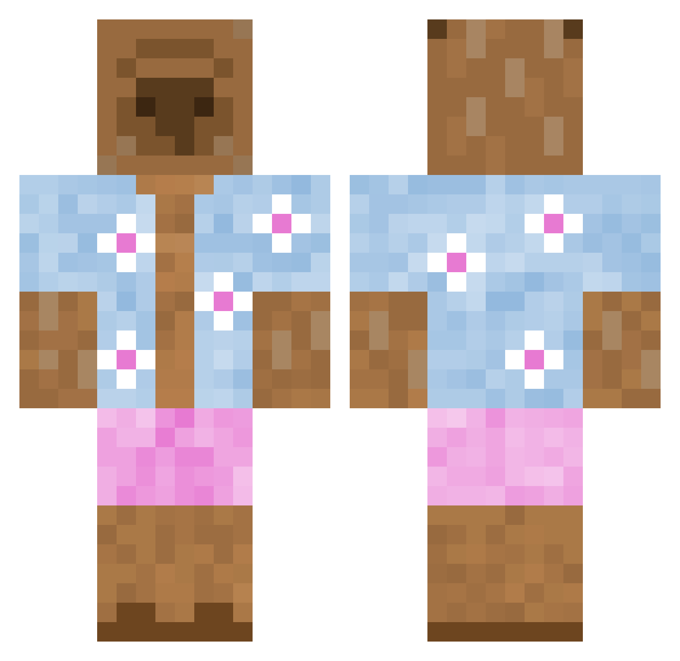 Chimmay Minecraft skin, front and back view