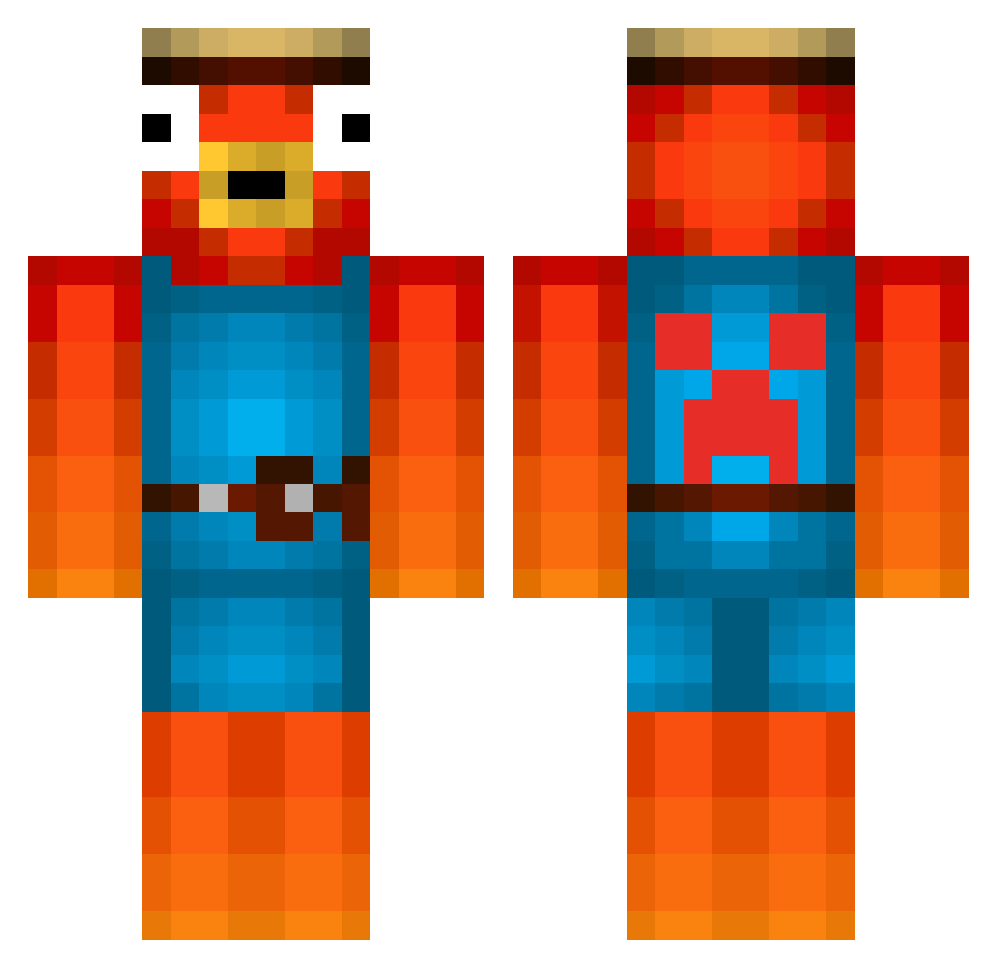 CallMeDaddy0711 Minecraft skin, front and back view