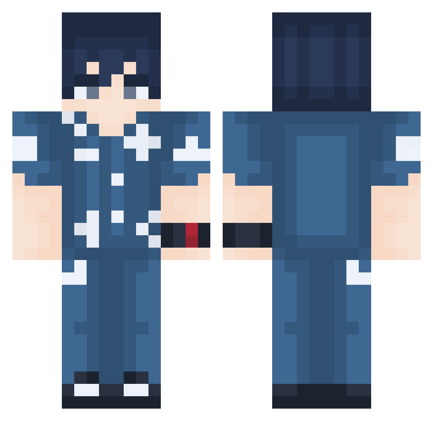 Slickman_Gumshoe Minecraft skin, front and back view