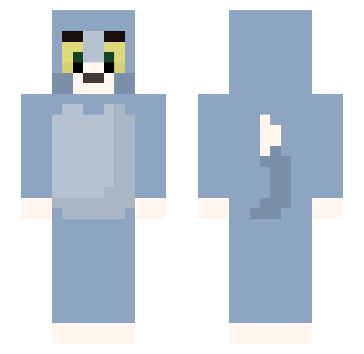 dlaxorua11_ Minecraft skin, front and back view
