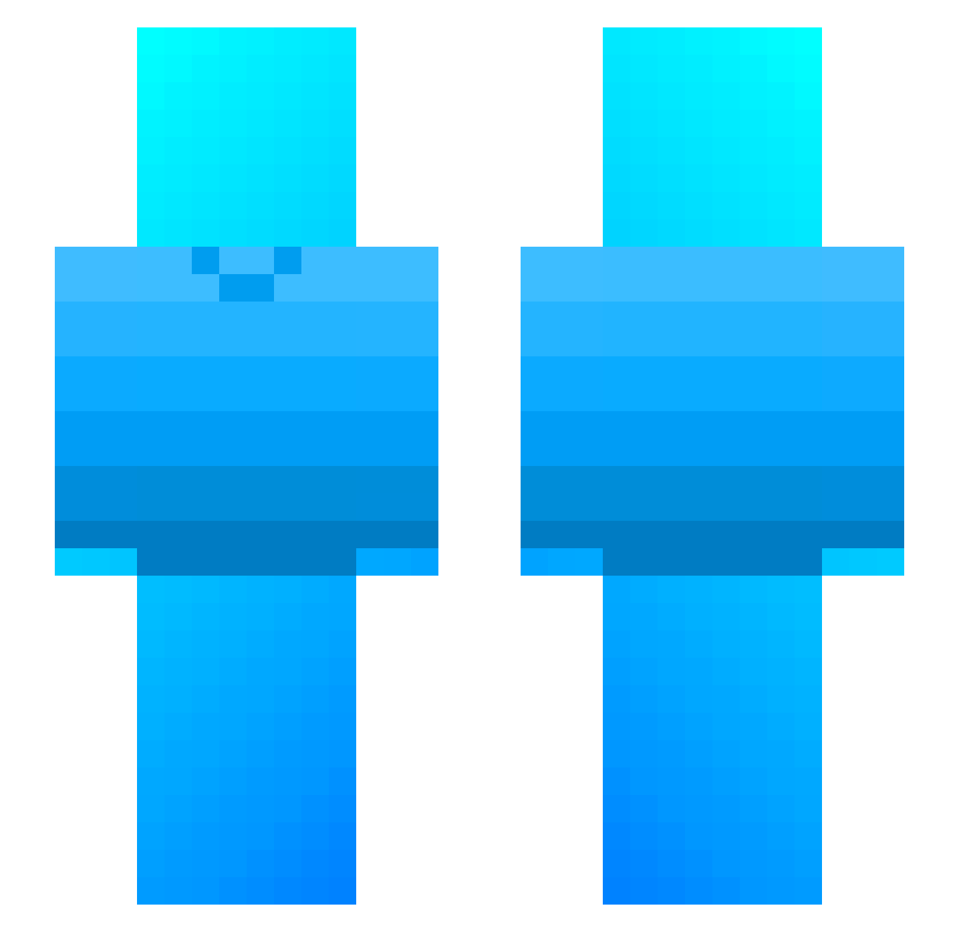 Shin3Light Minecraft skin, front and back view