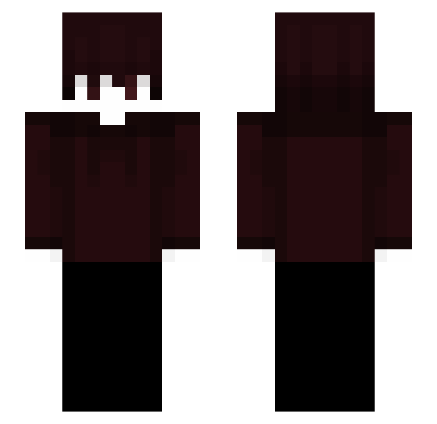 RealosAnimates Minecraft skin, front and back view