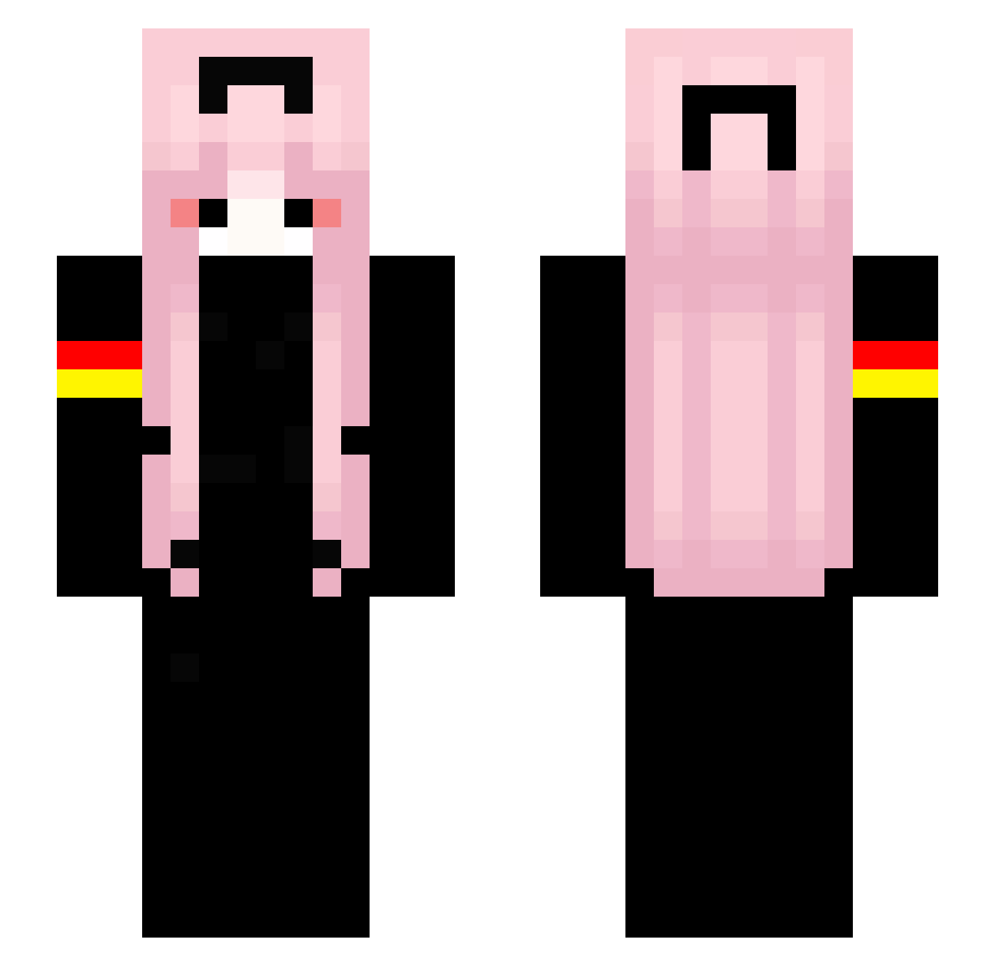 Daz0ry Minecraft skin, front and back view