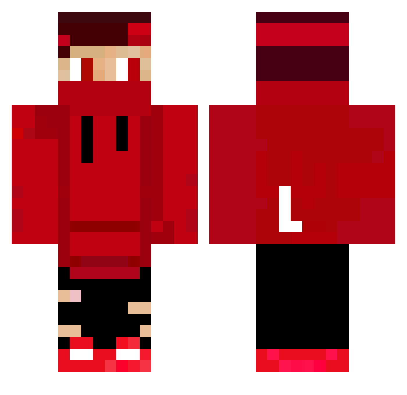 BusyPanther5091 Minecraft skin, front and back view