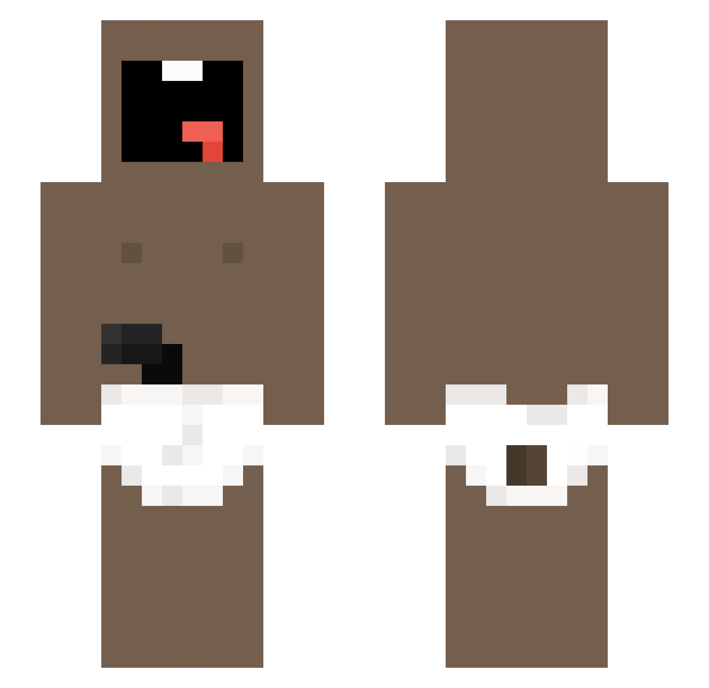 Cept Minecraft skin, front and back view