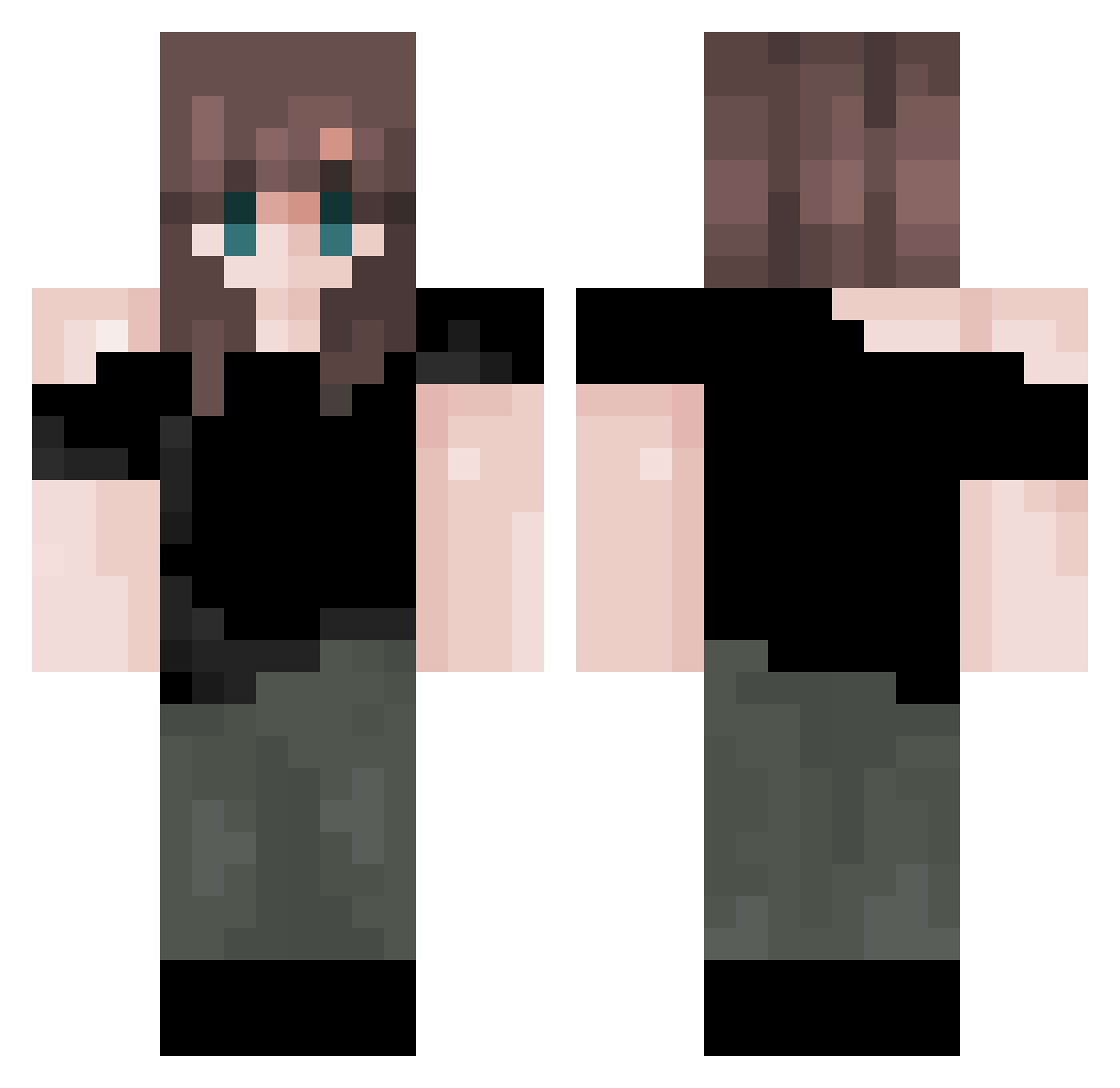 SomeoneBecca Minecraft skin, front and back view