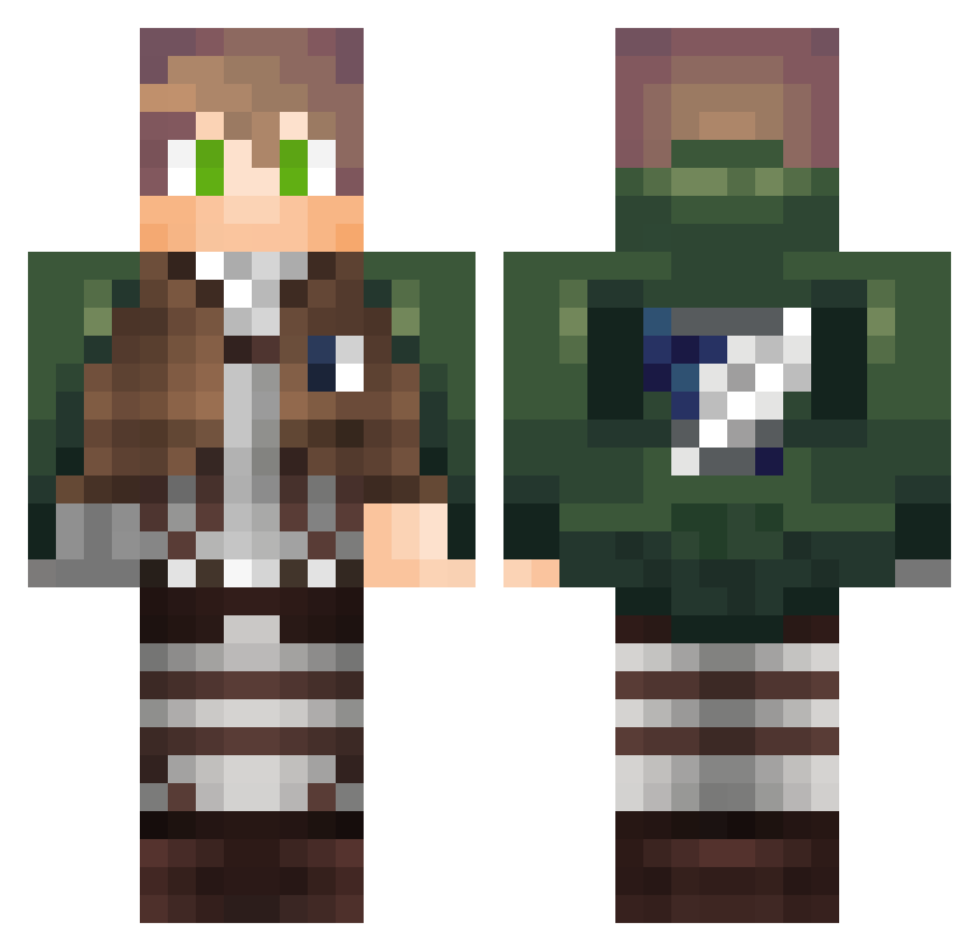 MrCraft72 Minecraft skin, front and back view