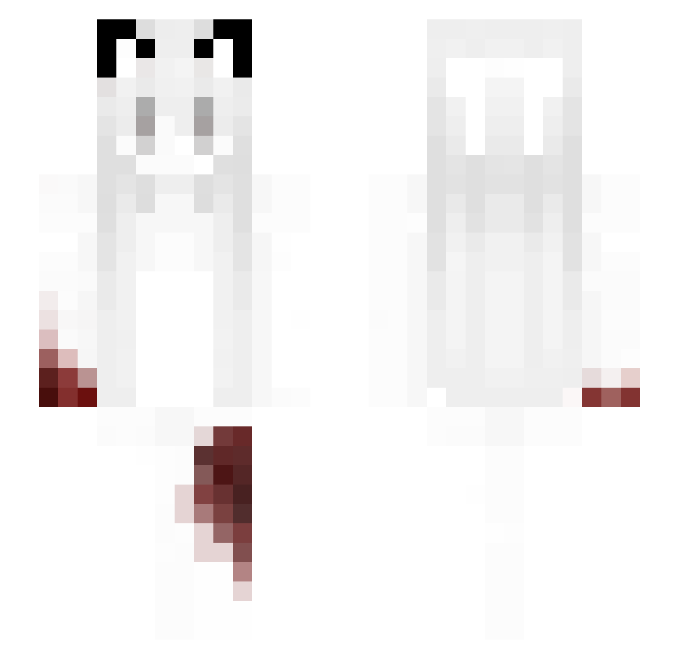 lxrdlvcifer Minecraft skin, front and back view