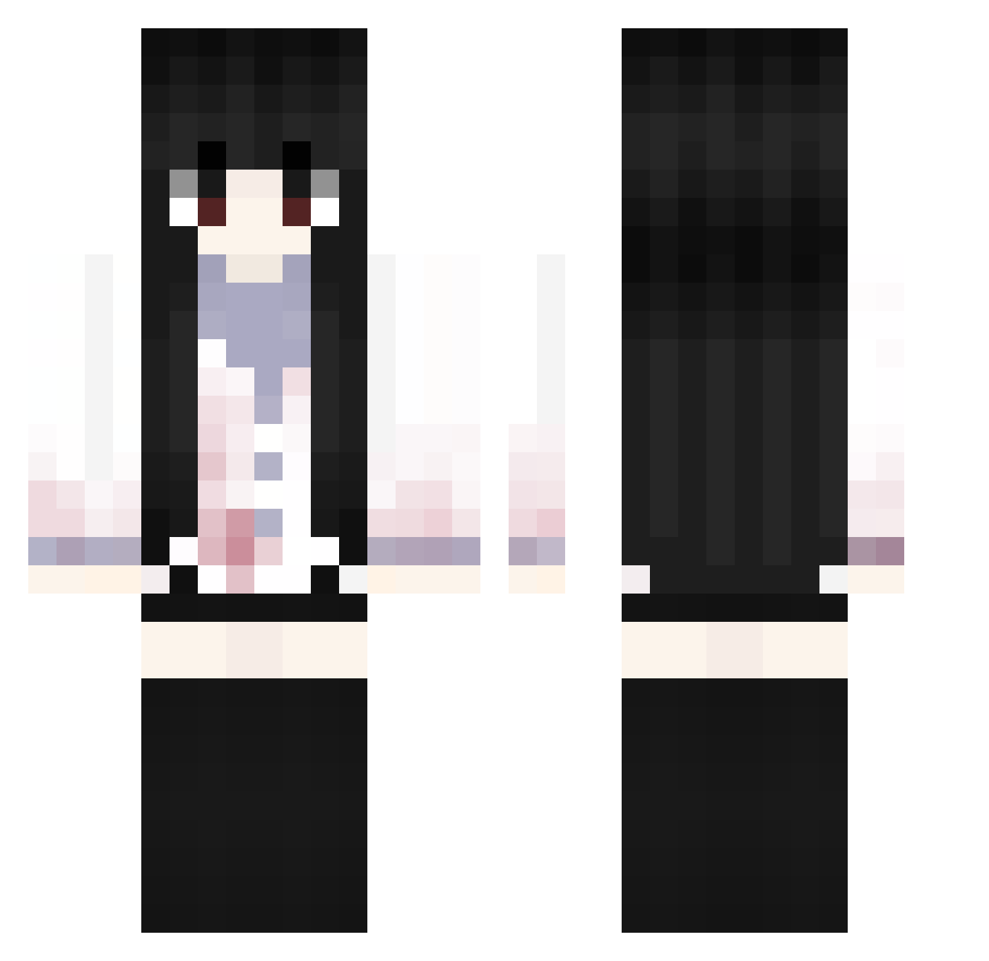 Xenon3375 Minecraft skin, front and back view