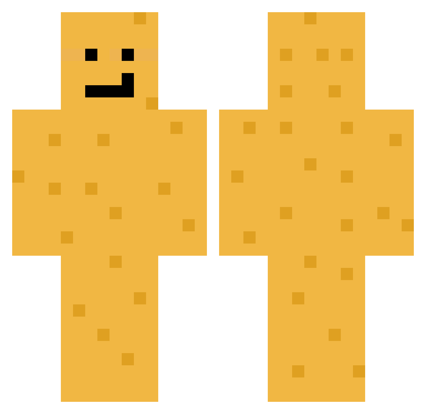 Pokatocz Minecraft skin, front and back view