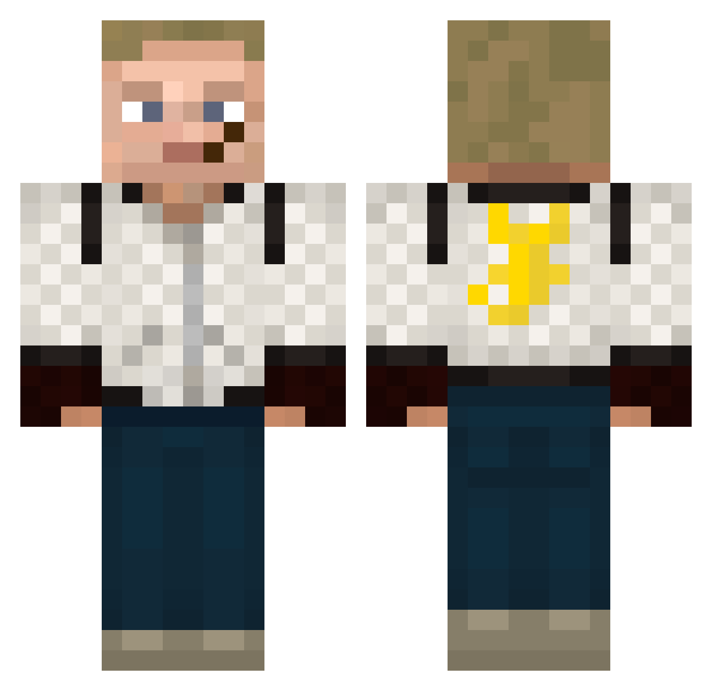 duikoo Minecraft skin, front and back view