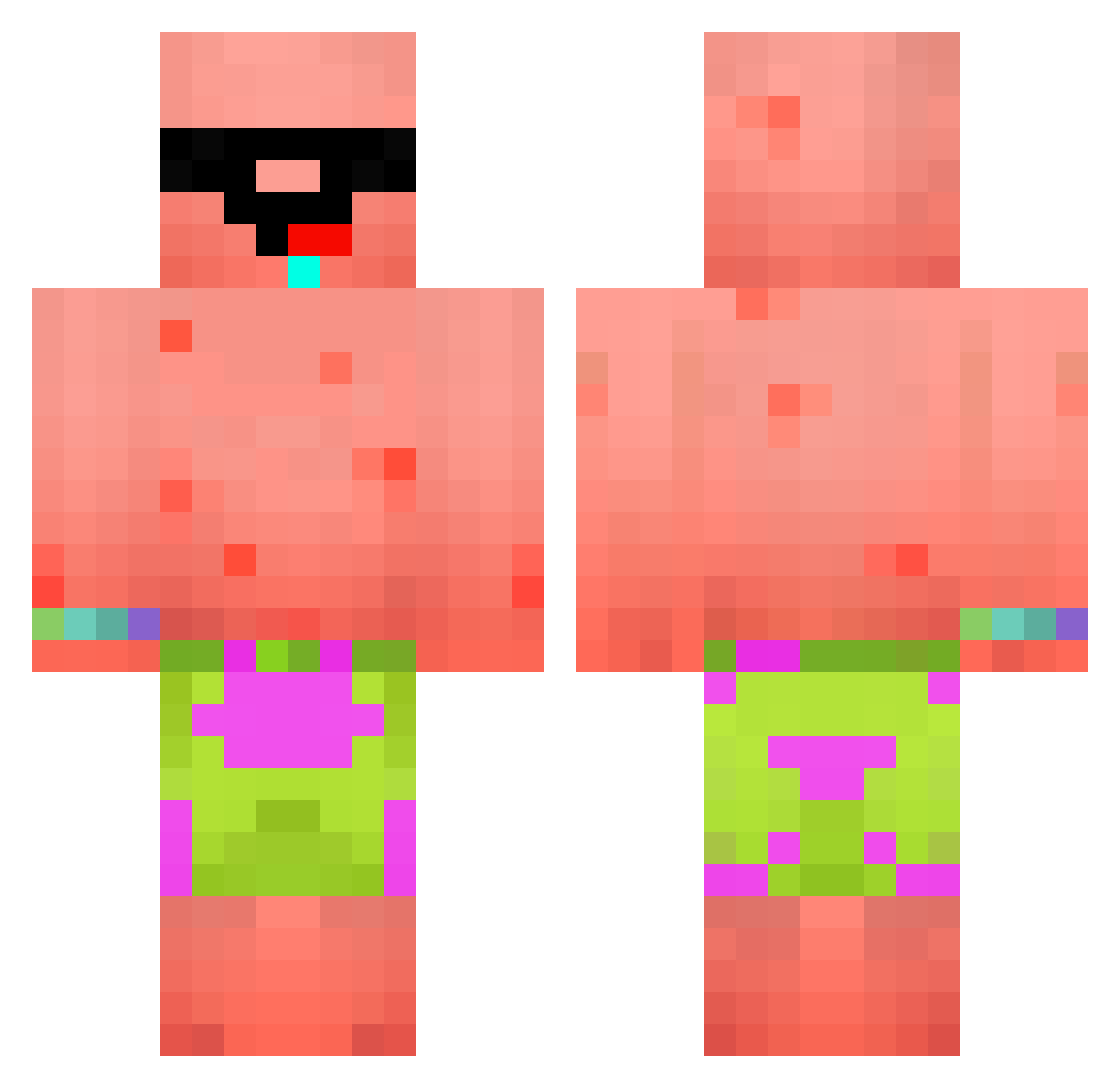 WolterKoops Minecraft skin, front and back view