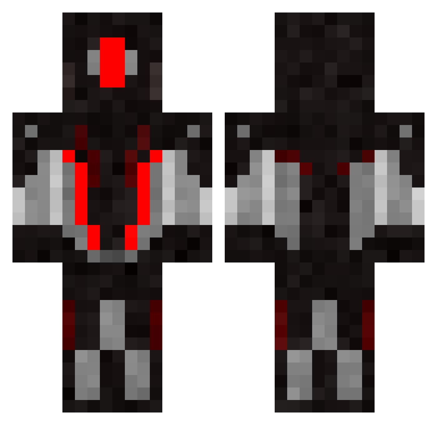 mriacle4444 Minecraft skin, front and back view