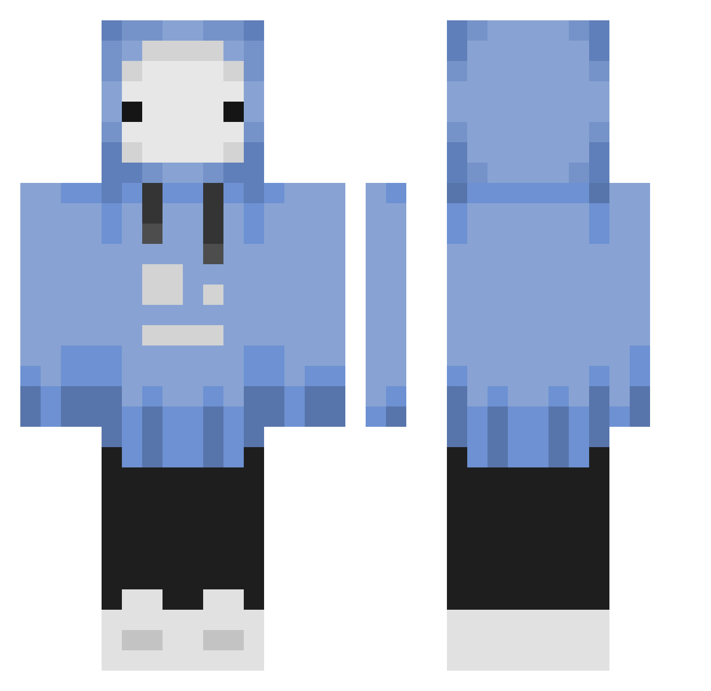 Yayak_ Minecraft skin, front and back view