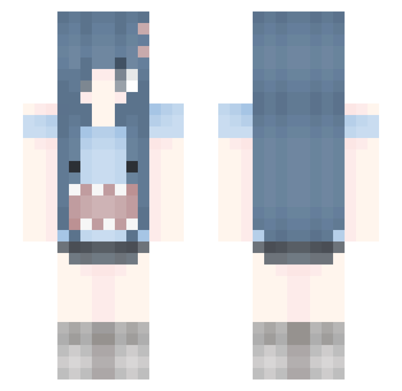 Frostbr00 Minecraft skin, front and back view