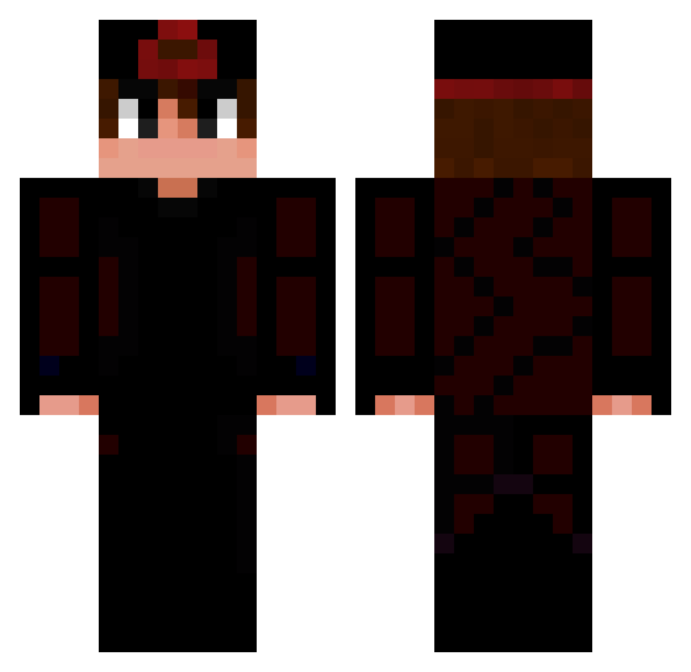 ursolow Minecraft skin, front and back view