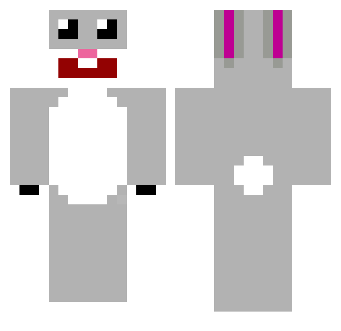 Croiss4nt Minecraft skin, front and back view
