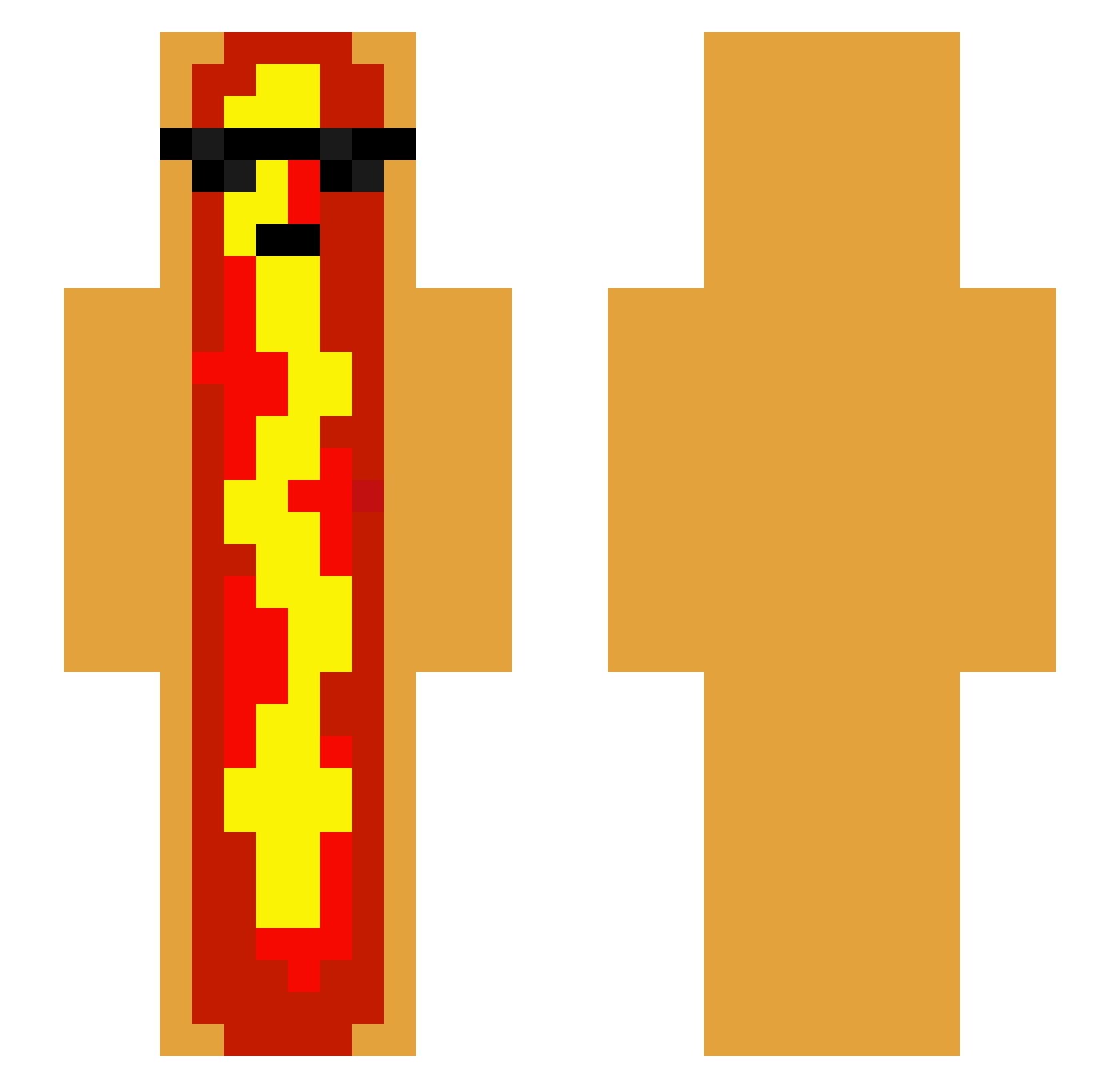 ohRyqn Minecraft skin, front and back view