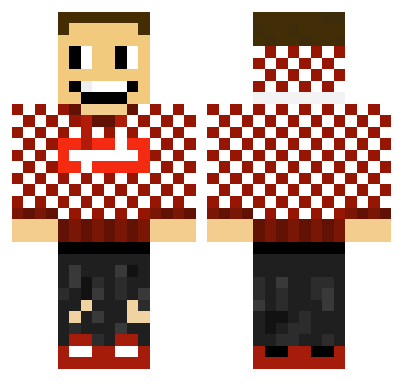 SonToby Minecraft skin, front and back view