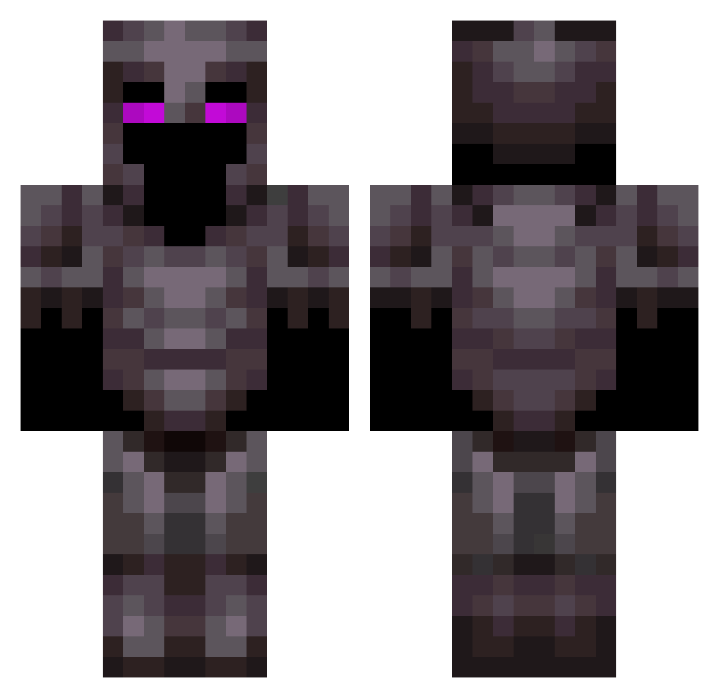 degz0r Minecraft skin, front and back view