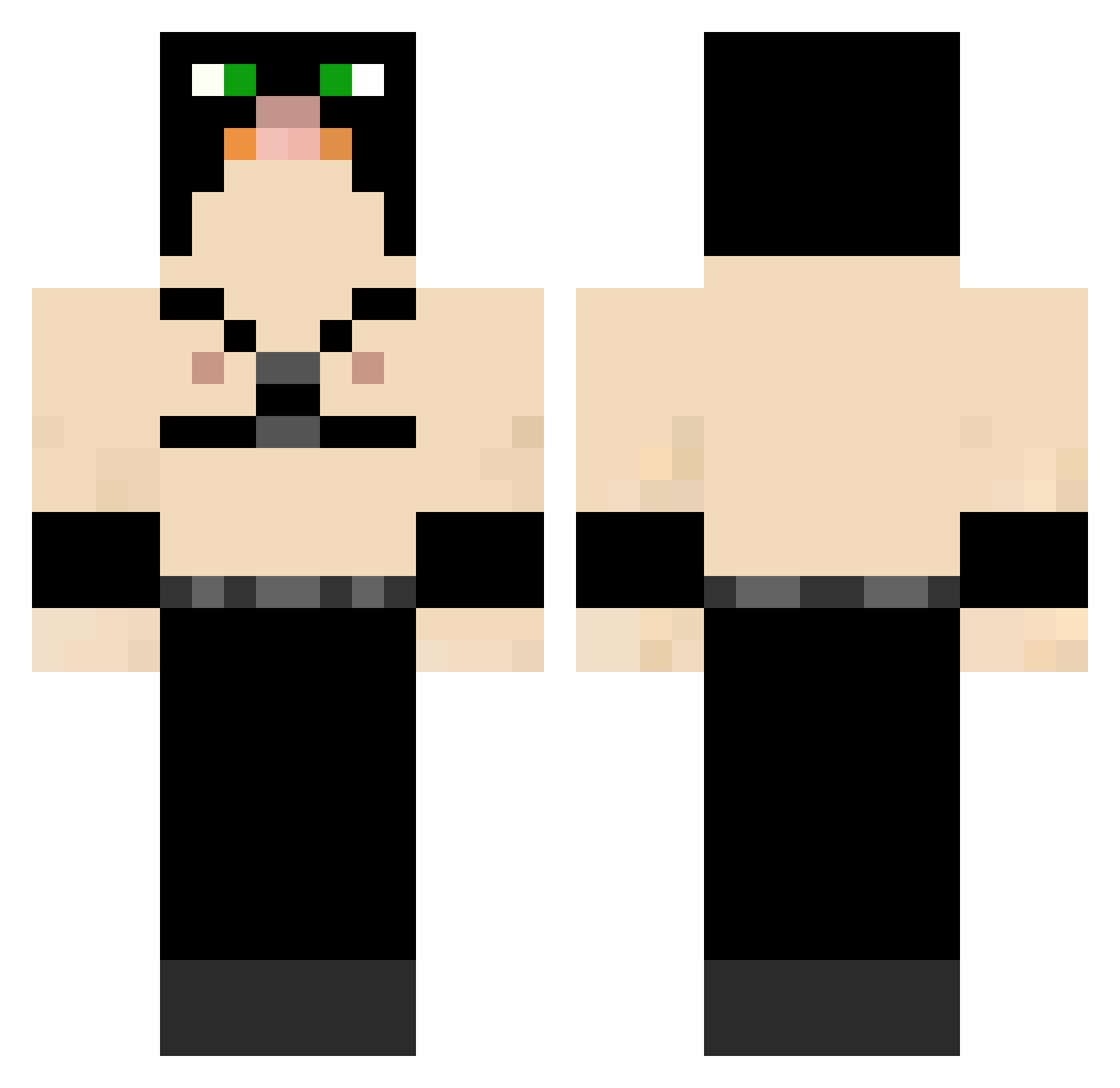 zedmekis Minecraft skin, front and back view