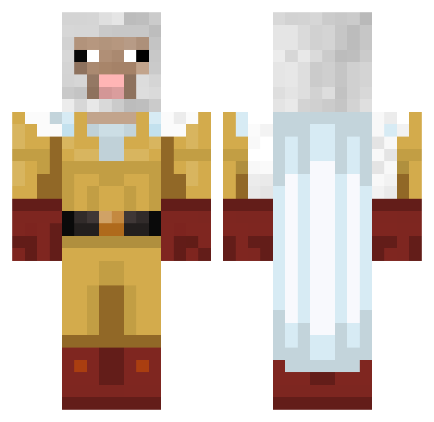 Sheep_Tama Minecraft skin, front and back view