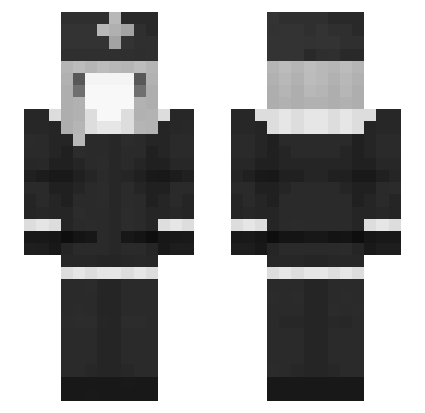 yukahxyz Minecraft skin, front and back view