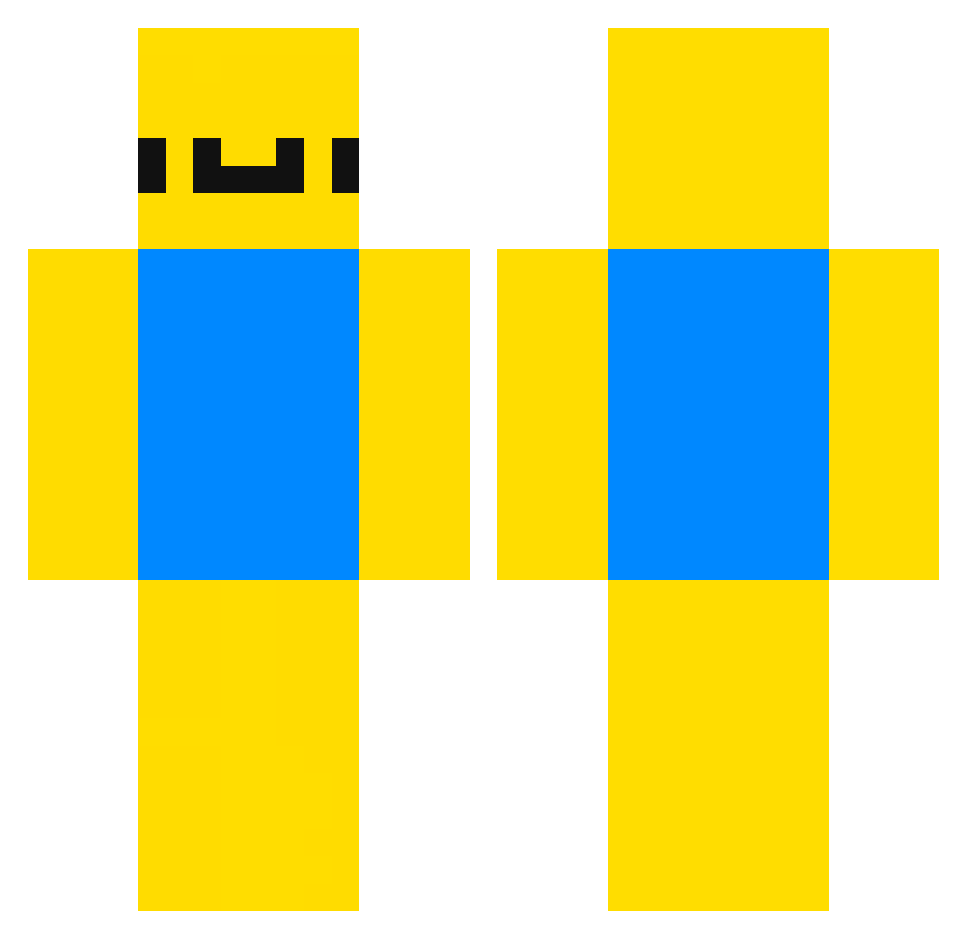 654UndoingBlock4 Minecraft skin, front and back view