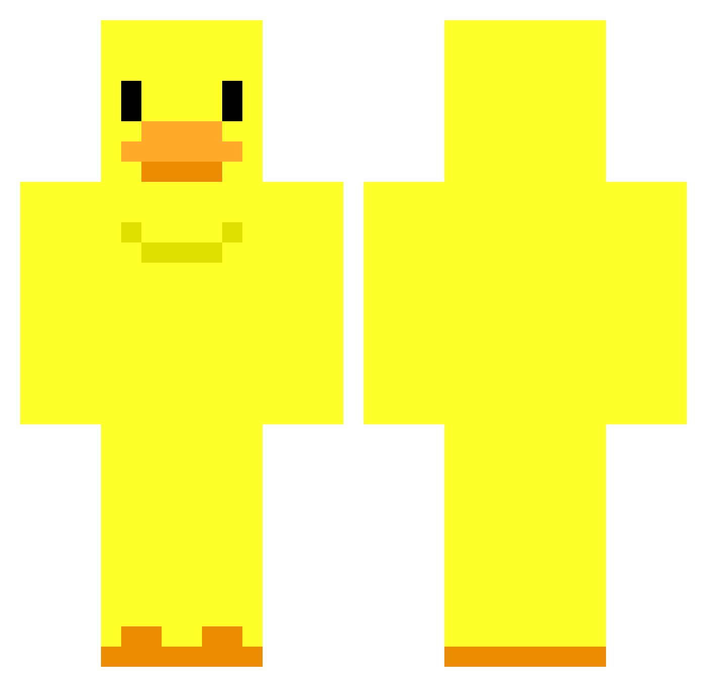 oweiju Minecraft skin, front and back view
