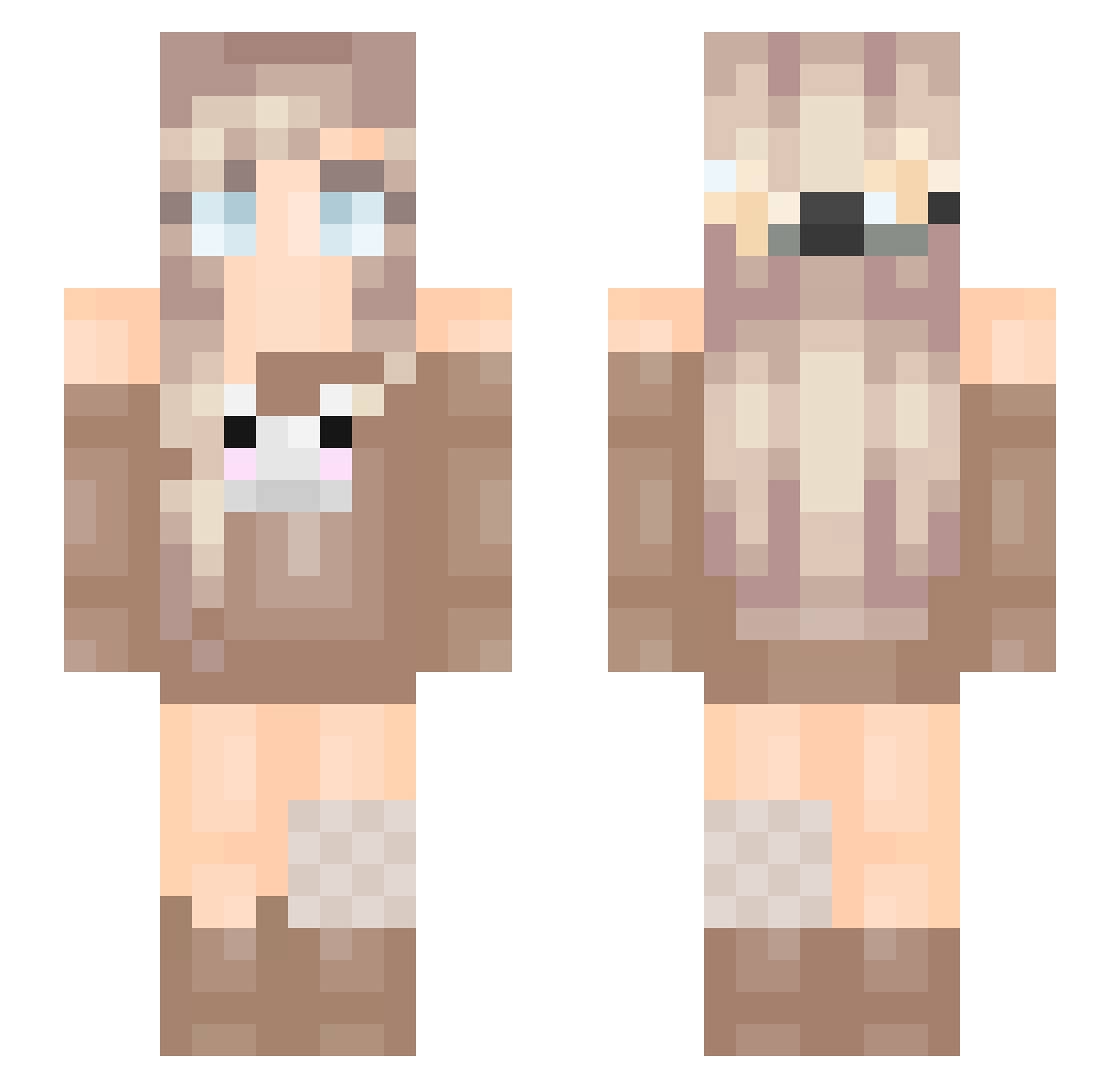 DemonKiller9778 Minecraft skin, front and back view