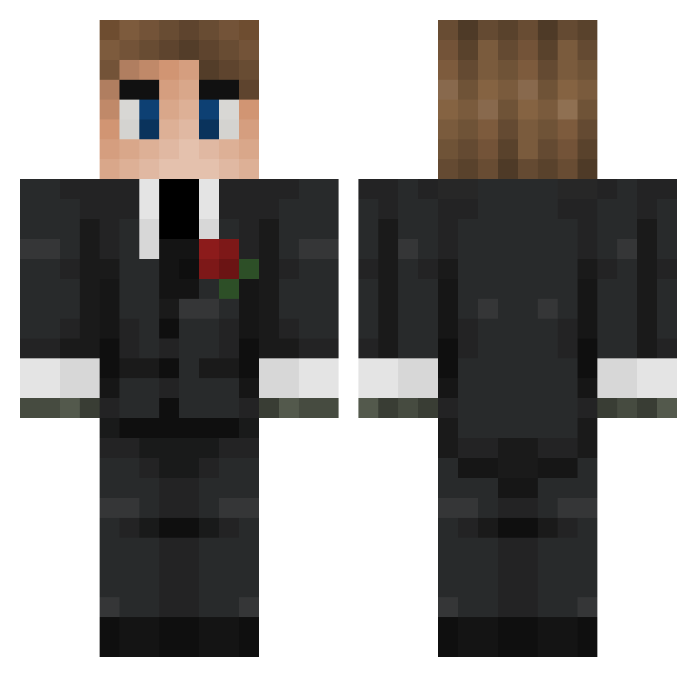 isakd007 Minecraft skin, front and back view