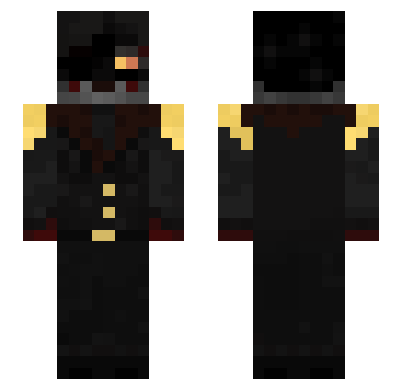 devthefunni Minecraft skin, front and back view