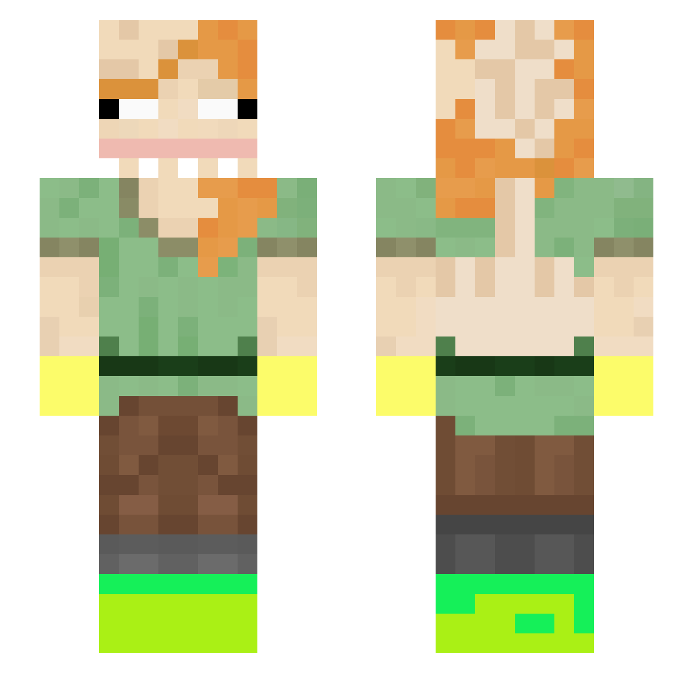 stijvemenco Minecraft skin, front and back view