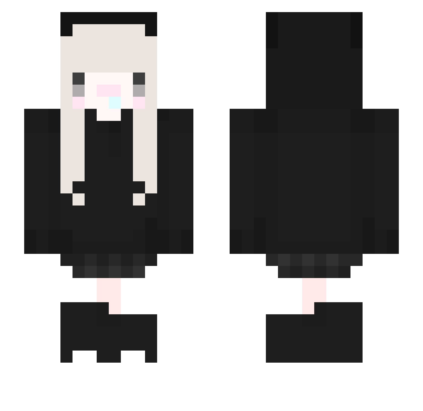 Little_xBear Minecraft skin, front and back view